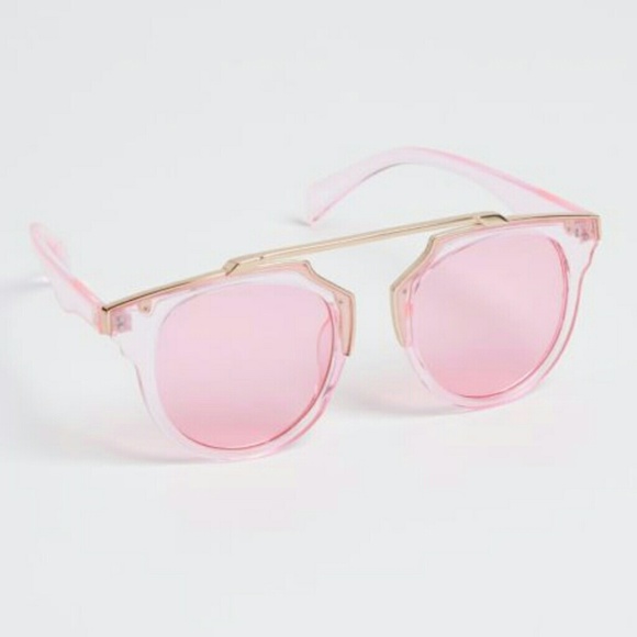 Accessories - Glossy Pink Browbar Sunglasses